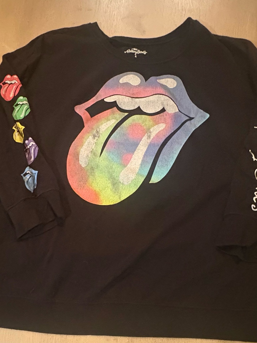 Torrid Women’s Black Graphic Long-Sleeve Rolling Stones Sweatshirt